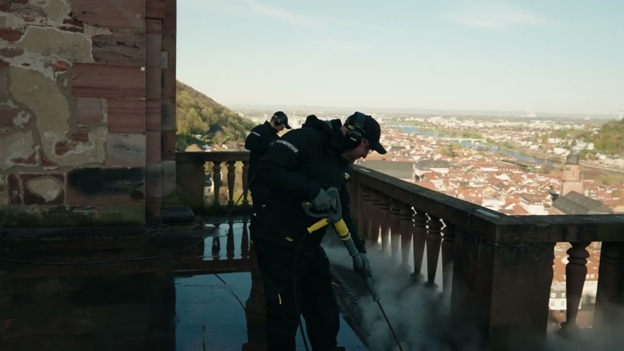 Limpieza Profesional del Castillo de Heidelberg con Kärcher