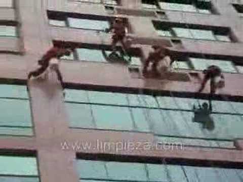 Limpiar cristales en altura
