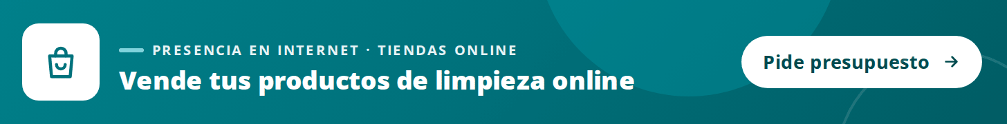 Presencia en internet: tiendas online para vender productos de limpieza.