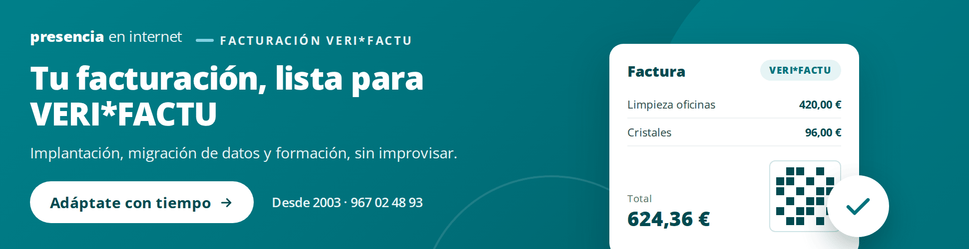 Presencia en internet: software de facturación preparado para VERI*FACTU.
