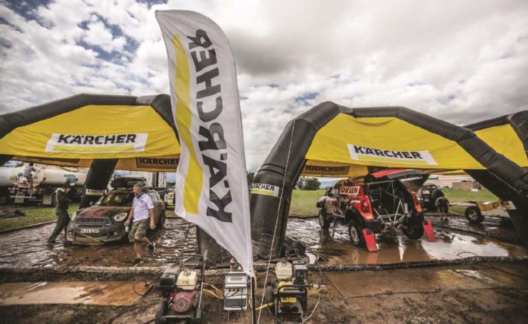 Estación de lavado en el Dakar 2017