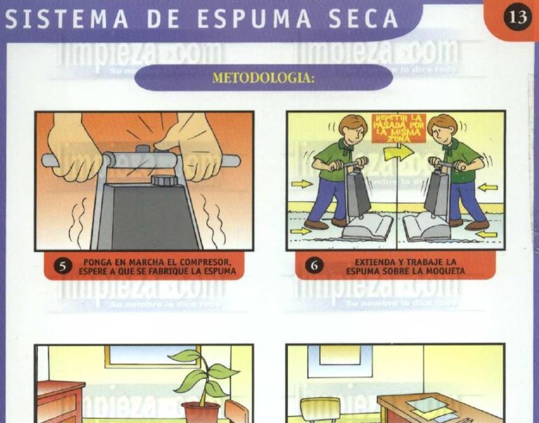Sistema de espuma seca para limpieza de moquetas