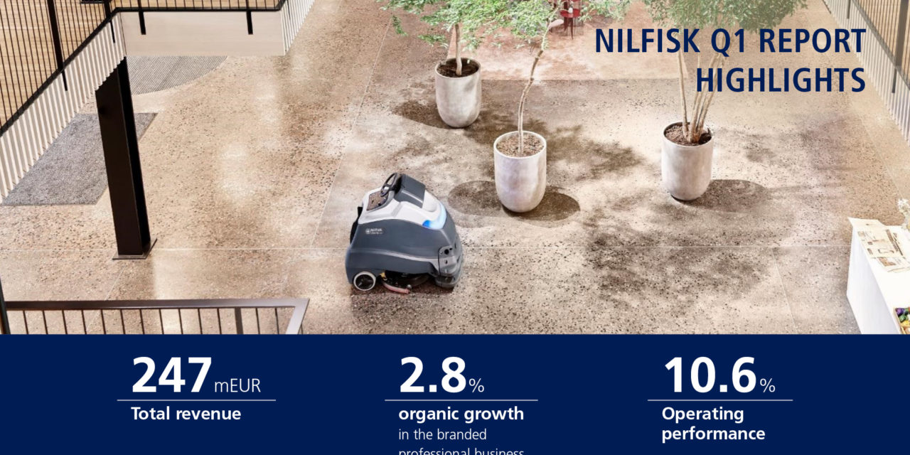 Nilfisk presenta un crecimiento orgánico del 2,8% en la división profesional durante el primer trimestre de 2019
