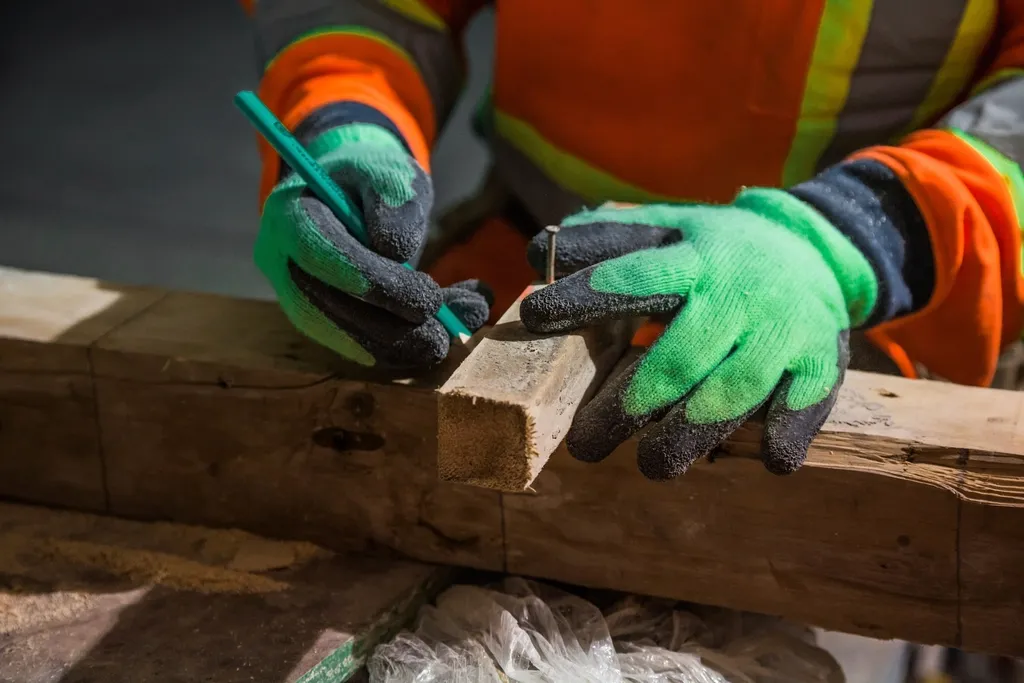 Manos con guantes de protección