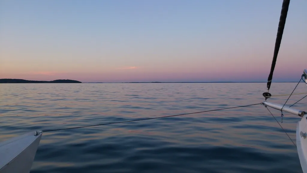 Archipiélago de Estocolmo al atardecer