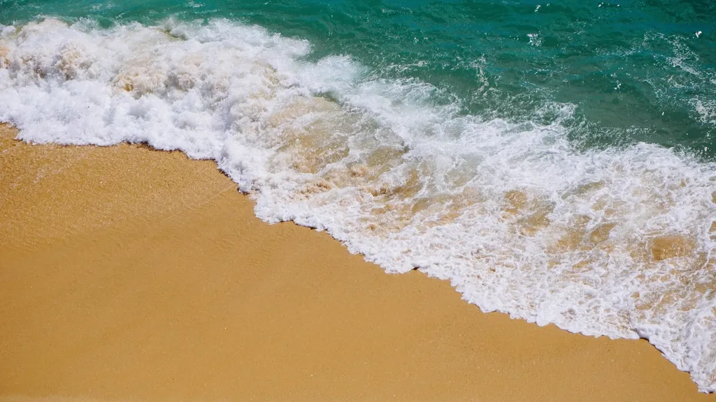 Olas rompiendo en una playa de arena