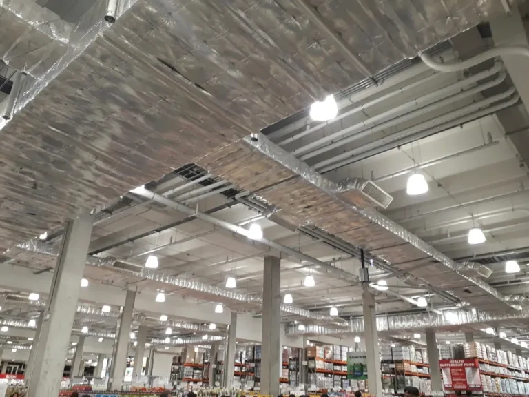 Gran nave comercial con el suelo despejado