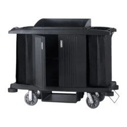 CARRO SERVICIO HABITACIONES, CON PUERTAS ARROW 153,6x55,4x125,2 CM NEGRO PP (1 UNID.)