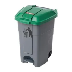 Contenedor con pedal y tapa en varios colores de polipropileno 50 litros