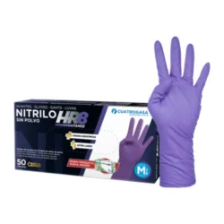 CUATROGASA GUANTE NITRILO HR 8 MORADO