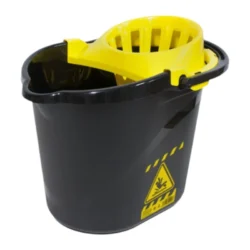CUBO CON ESCURRIDOR SEÑAL DE ADVERTENCIA 15 L.