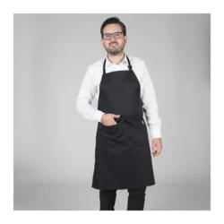 Delantal con peto y bolsillo 90x75 cm