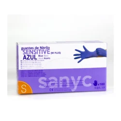 GUANTE NITRILO AZUL SIN POLVO 100 UNID