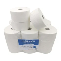 Papel Higiénico Industrial Celulosa-18 rollos- tubo 45mm.