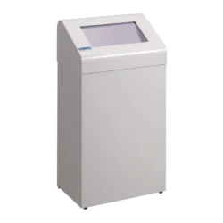 PAPELERA ACERO CUADRADA C/TAPA C/RESORTE 60L EPOXI