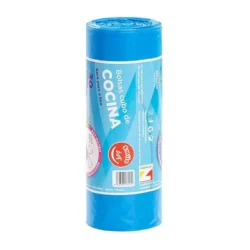 Rollo Basura 15 Usos 55x60 Azul C/facil 30 Litros «Smile bag» - Caja 21 rollos