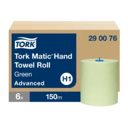 Tork Matic® Toalla de Mano Verde en Rollo Advanced H1, suave, 2 capas